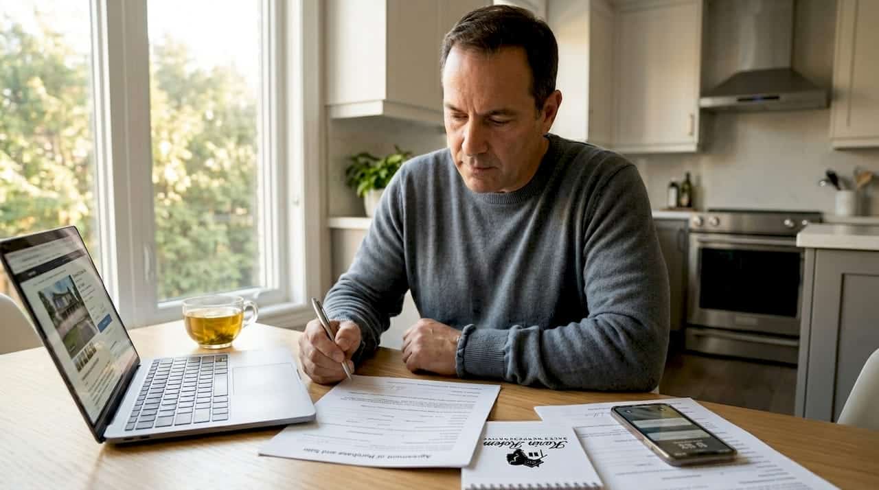 Buyer reviewing Ontario property documents