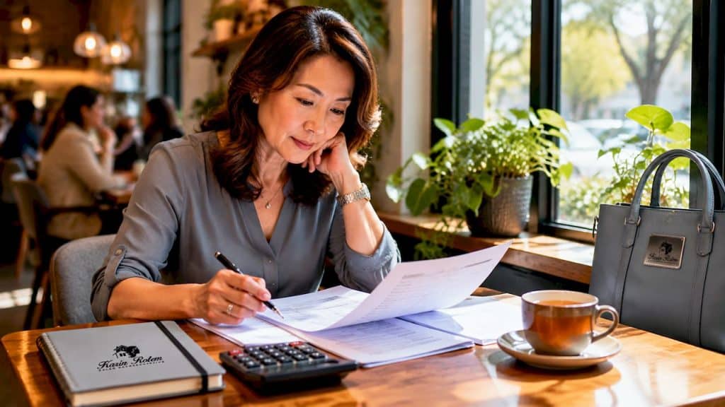Woman reviewing Ontario real estate purchase documents