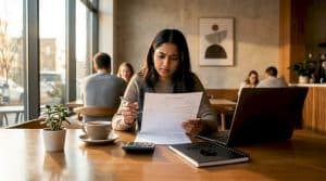 Buyer reviewing Ontario closing cost documents