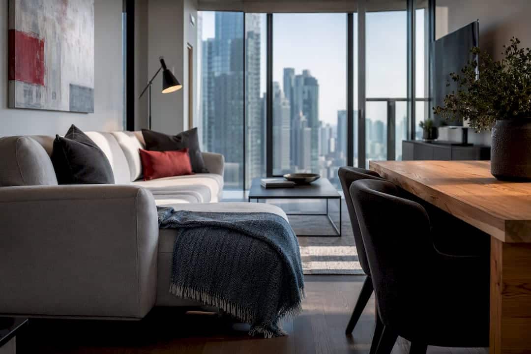 Elegant furnished Toronto condo interior