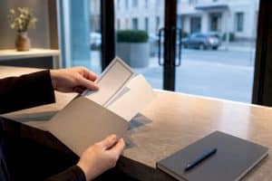 Deposit documents moving into a trust account