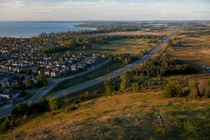 Aerial view of Innisfil growth corridor