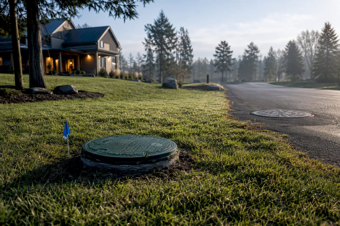 Septic access riser and sewer manhole