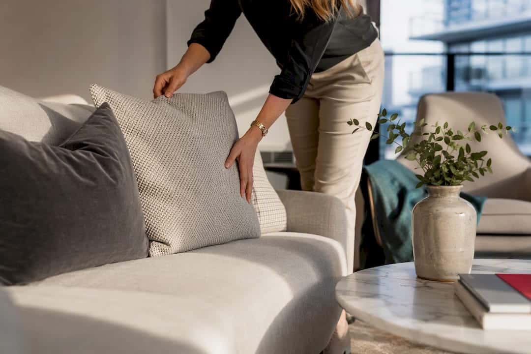 Toronto condo living room being staged