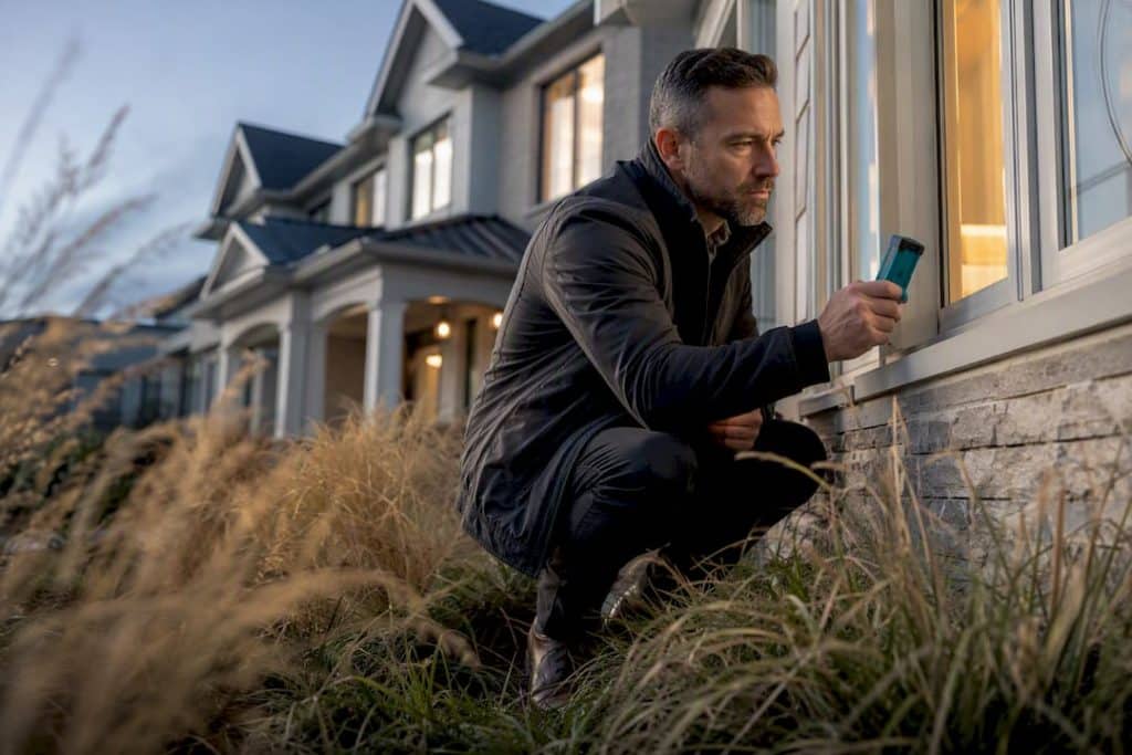Appraiser inspecting an Innisfil home exterior
