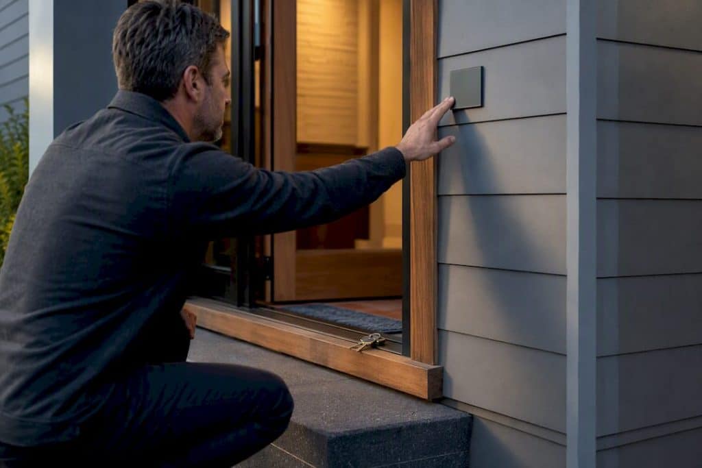 Owner checking rental permit at entrance