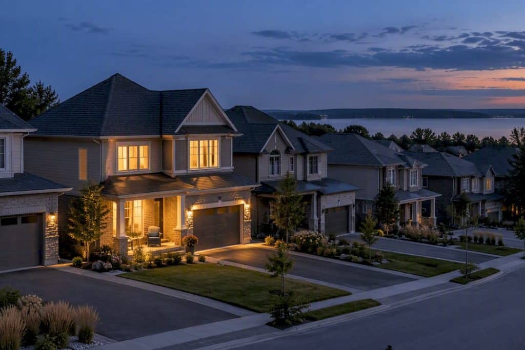 Innisfil homes along a residential street