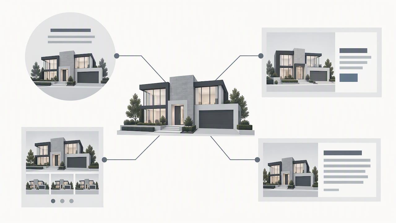 Luxury listing content across marketing channels