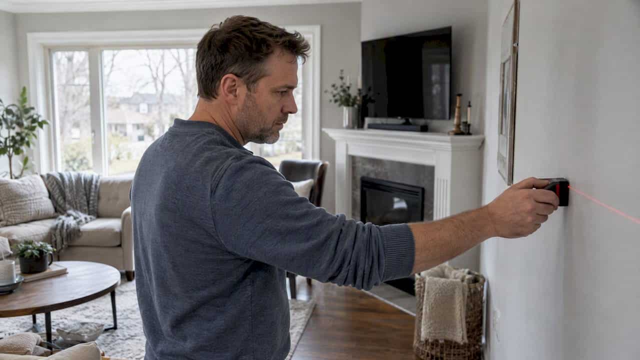 Appraiser measuring an Ontario home interior