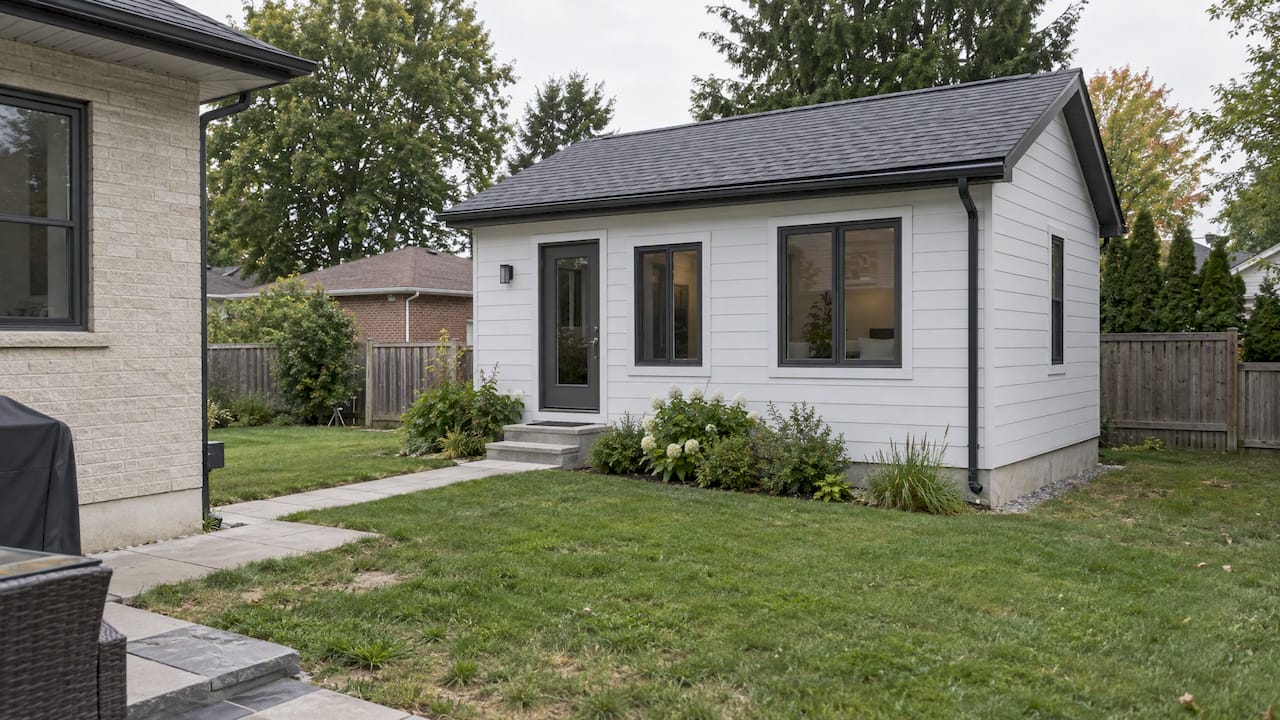 Permanent garden suite in an Ontario backyard